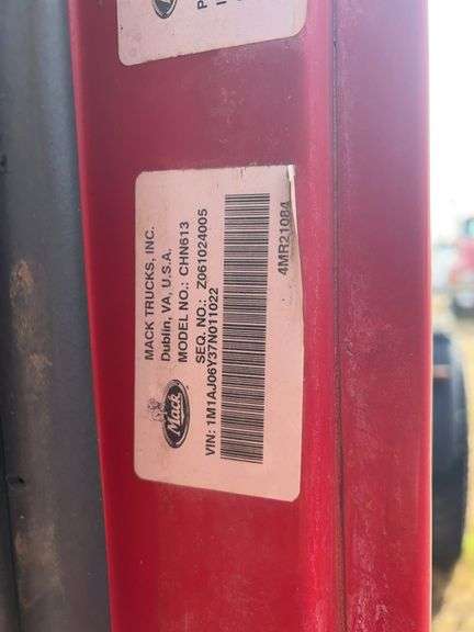 2007 Mack CHN613 miles & hrs unkown- doesn't run
