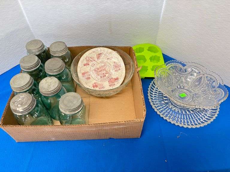 Blue Jars w/Zinc Lids