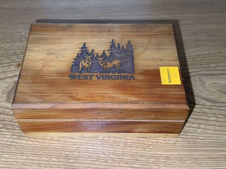 Wooden West Virginia Box and Contents