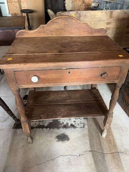 Vintage Wooden Dry Sink Table