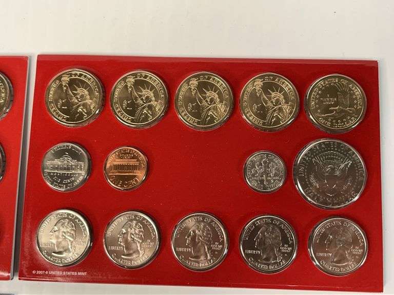 2007 and 2008 Denver and Philadelphia Mint Uncirculated Sets