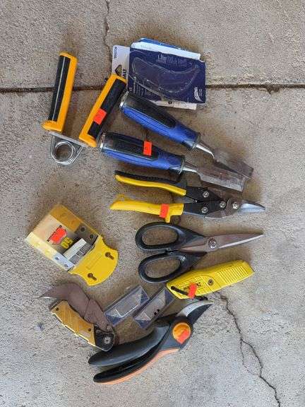 Lot of Chisels and scissors and more