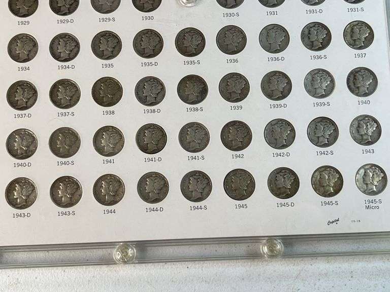 Mercury Dimes Set -Missing 1916D