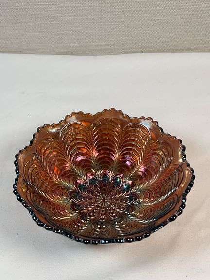 Fenton Marigold Persian Medallion Carnival Bowl