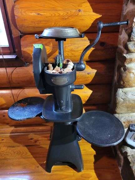 CAST IRON MILK SEPARATOR with FAIRY GARDEN