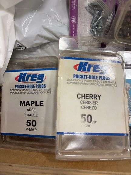 Wooden organizer box w/ fasteners, misc. hardware & more