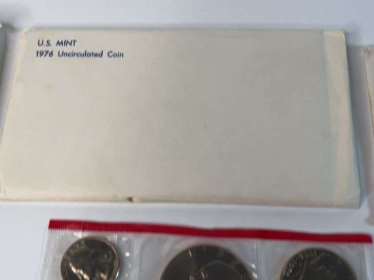 1975, 1976, 1977 Uncirculated Mint Sets