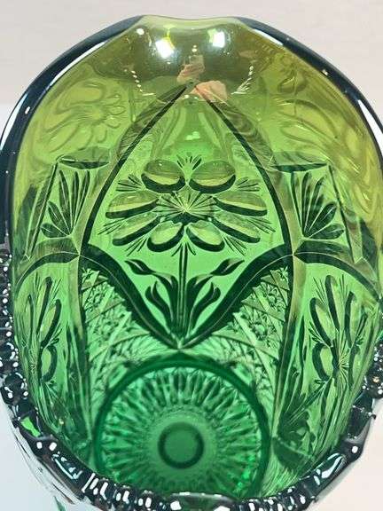 Mosser Emerald Green “Daisy & Fern” Tankard Pitcher