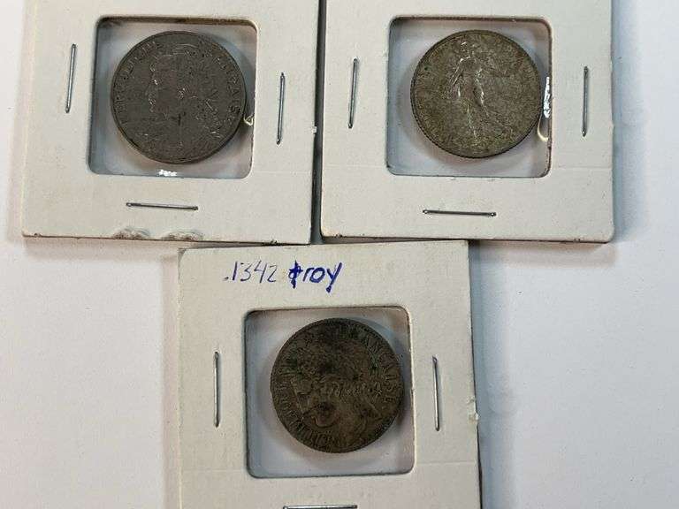 (3) France Silver Coins