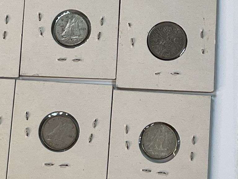 (14) Canadian Silver Dimes