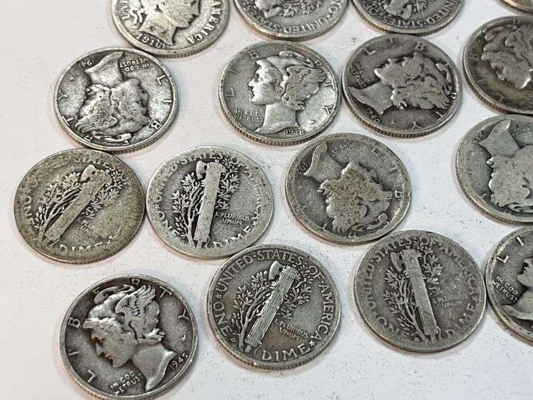 (20) Mercury Dimes