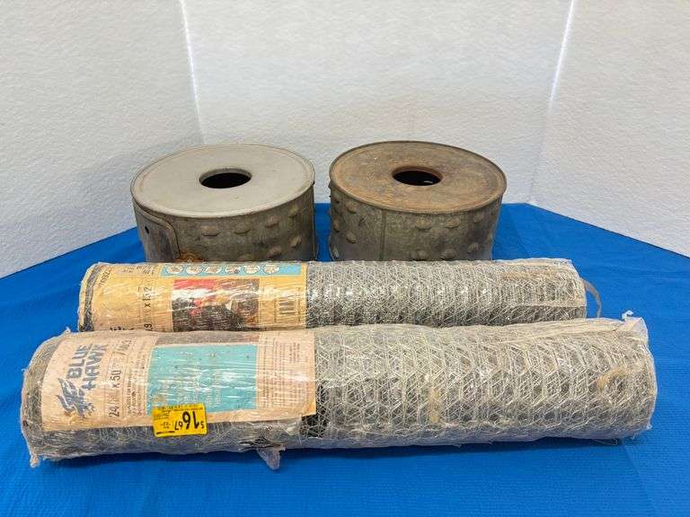 2 Rolls chicken Wire 24" X 50'L & 2 Kerosene Warmers