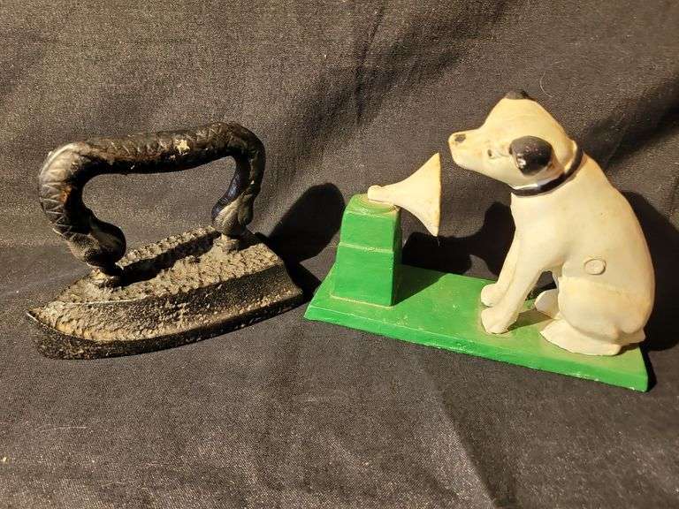 CAST IRON BANK & SAD IRON