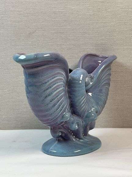 Royal Haeger R322 Blue Seagull Vase – Mid-Century Art Pottery