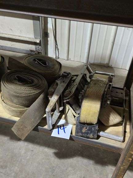 LOT OF 4-3" RACHET STRAPS