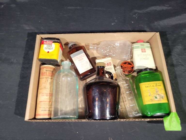 VINTAGE BOTTLES & TINS