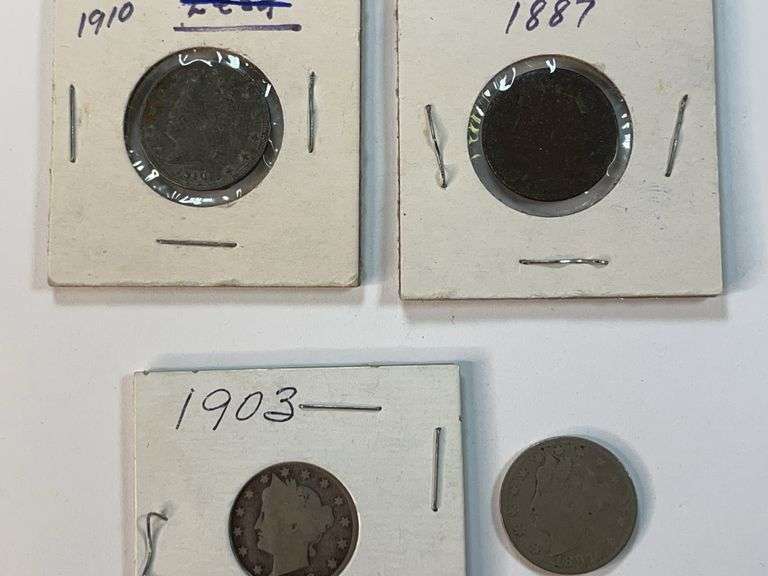1887, 1897, 1903, 1910 Liberty Nickels