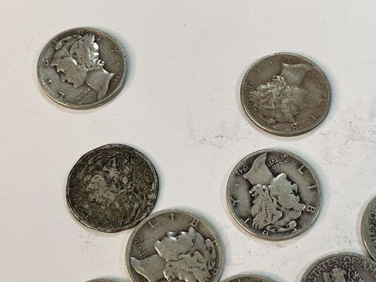 (22) Mercury Dimes