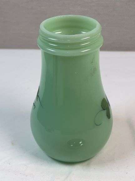 MOSSER GREEN GLASS SUGAR SHAKER