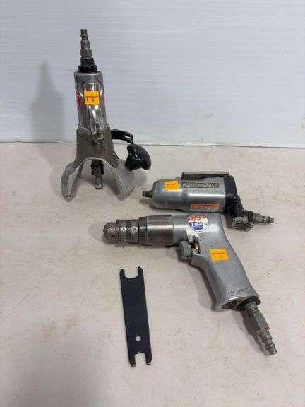 MSI pro die grinder, porter cable butterfly impact wrench & MSI pro reversible air drill - works