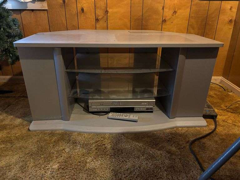 Entertainment center with DVD/VCR player