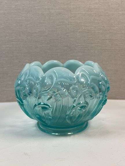 FENTON BLUE OPAL LILY OF THE VALLEY