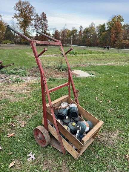 Cart w/ Crate and Misc. Propane