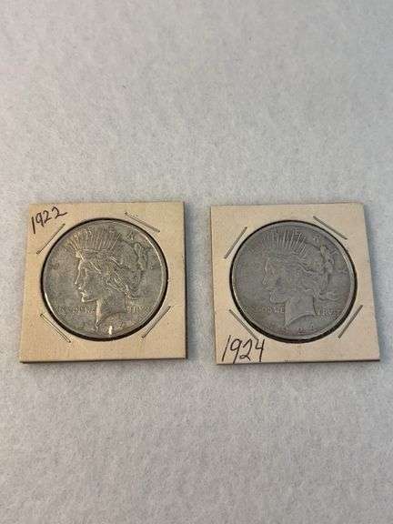 1922 & 1924 Peace Dollar
