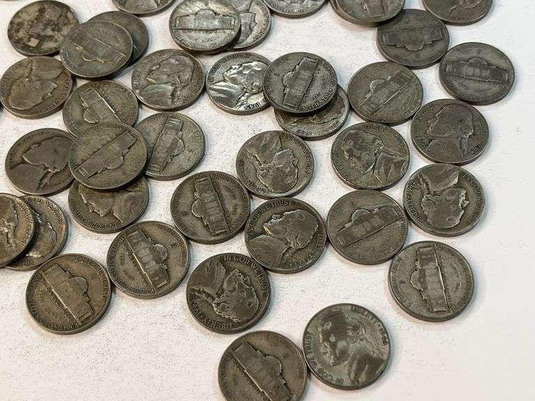 (50) Wartime Jefferson Nickels
