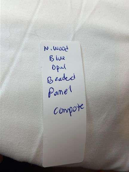 NORTHWOOD BLUE OPAL BEADED PANEL COMPOTE