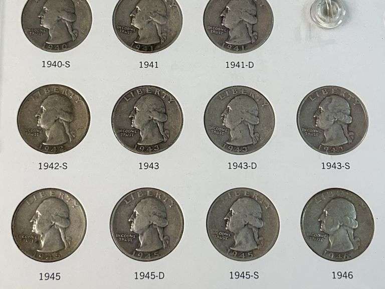 Washington Quarters Set -Missing 32-D, 32-S