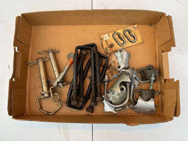 Assorted U bolts and pins