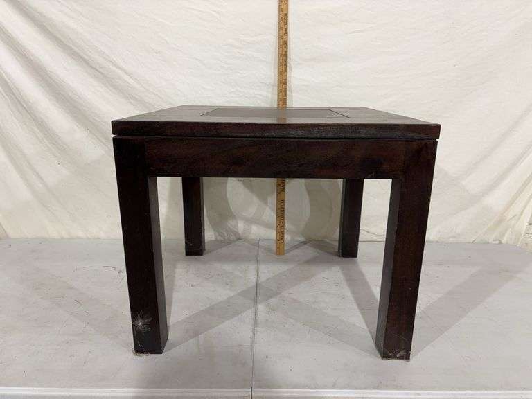 21 3/4”Wx 21 3/4”L x18”H  end table