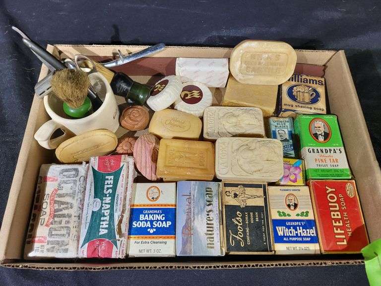 VINTAGE SOAPS , SHAVING SUPPLIES