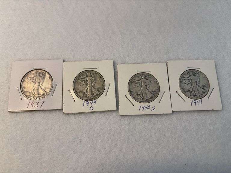4 Walking Liberty Halves