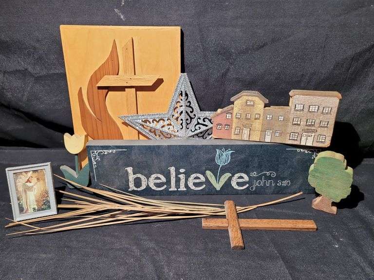 RELIGIOUS WALL DECOR, QUILTING YARD STICK & more