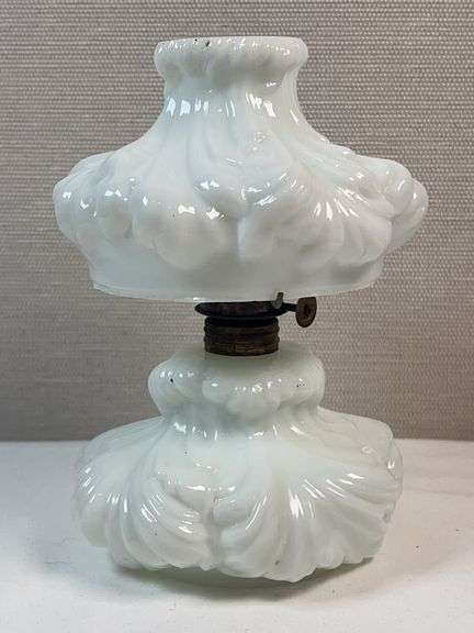 FENTON MILK GLASS KEROSENE LAMP