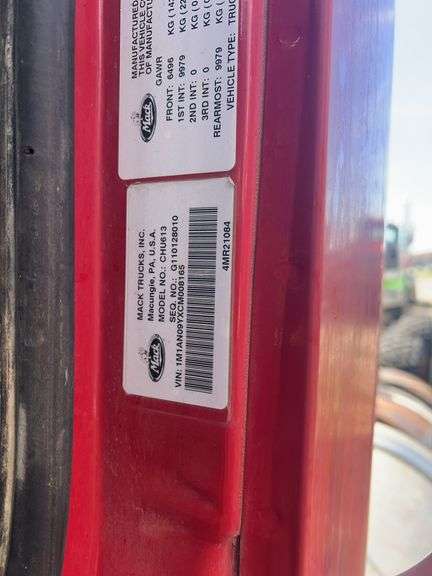 2012 Mack CHU613 showing 34,193 mi, hrs unknown - doesn't run