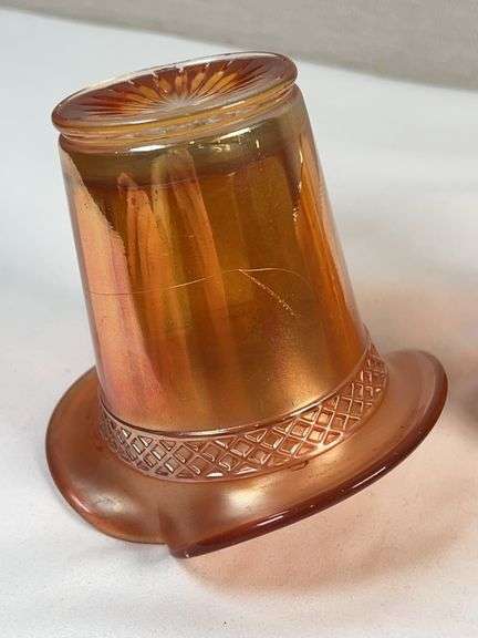 Fenton Marigold Carnival  Mug and Creamer