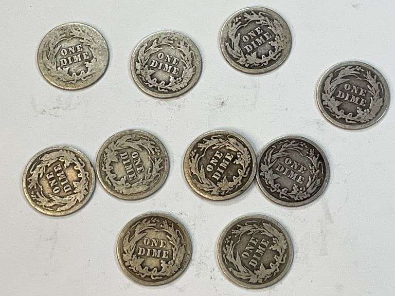(10) Barber Dimes
