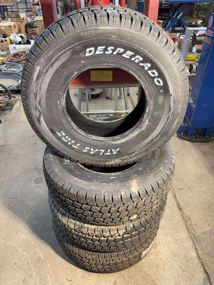 (4) 31 x 10.5R15LT tires - appear new - 15" - load range C