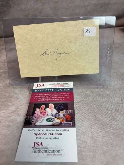 Ben Hogan Signed Cut - JSA