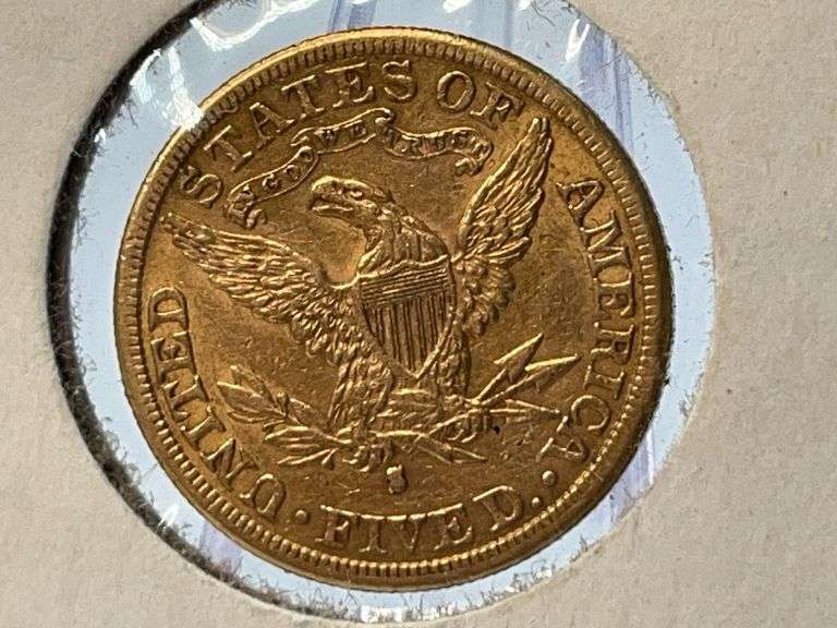 1886 Liberty Head $5 Gold Half Eagle