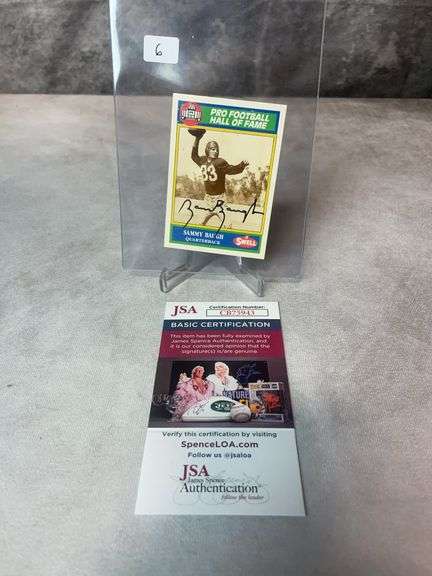 Sammy Baugh Signed Swell Trading Card- JSA