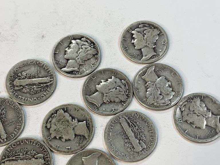 (22) Mercury Dimes