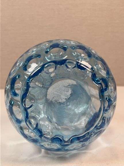 FENTON BLUE GLASS COIN DOT