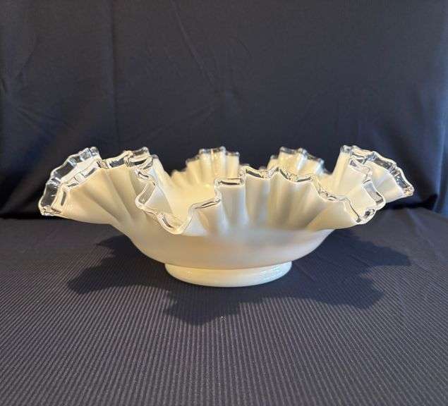 14" Fenton Silver Crest Bowl