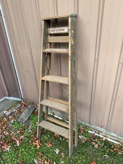 5’ Blue Ribbon Wooden Ladder
