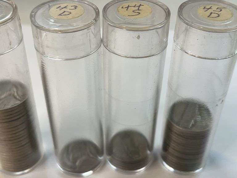 (22) 1942, (1) 1943D, (4) 1944S, (16) 1945D Jefferson Nickels