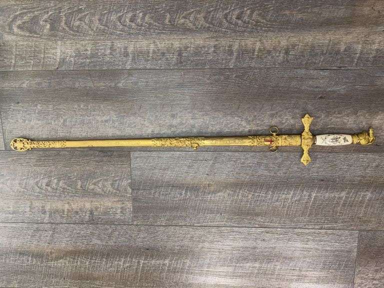 Masonic Issac D Wright Sword w/ Sheath 40” Long